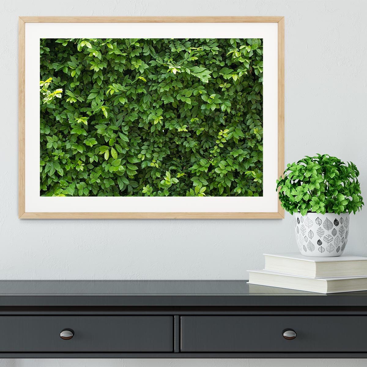 Green leaves for background Framed Print - Canvas Art Rocks - 3