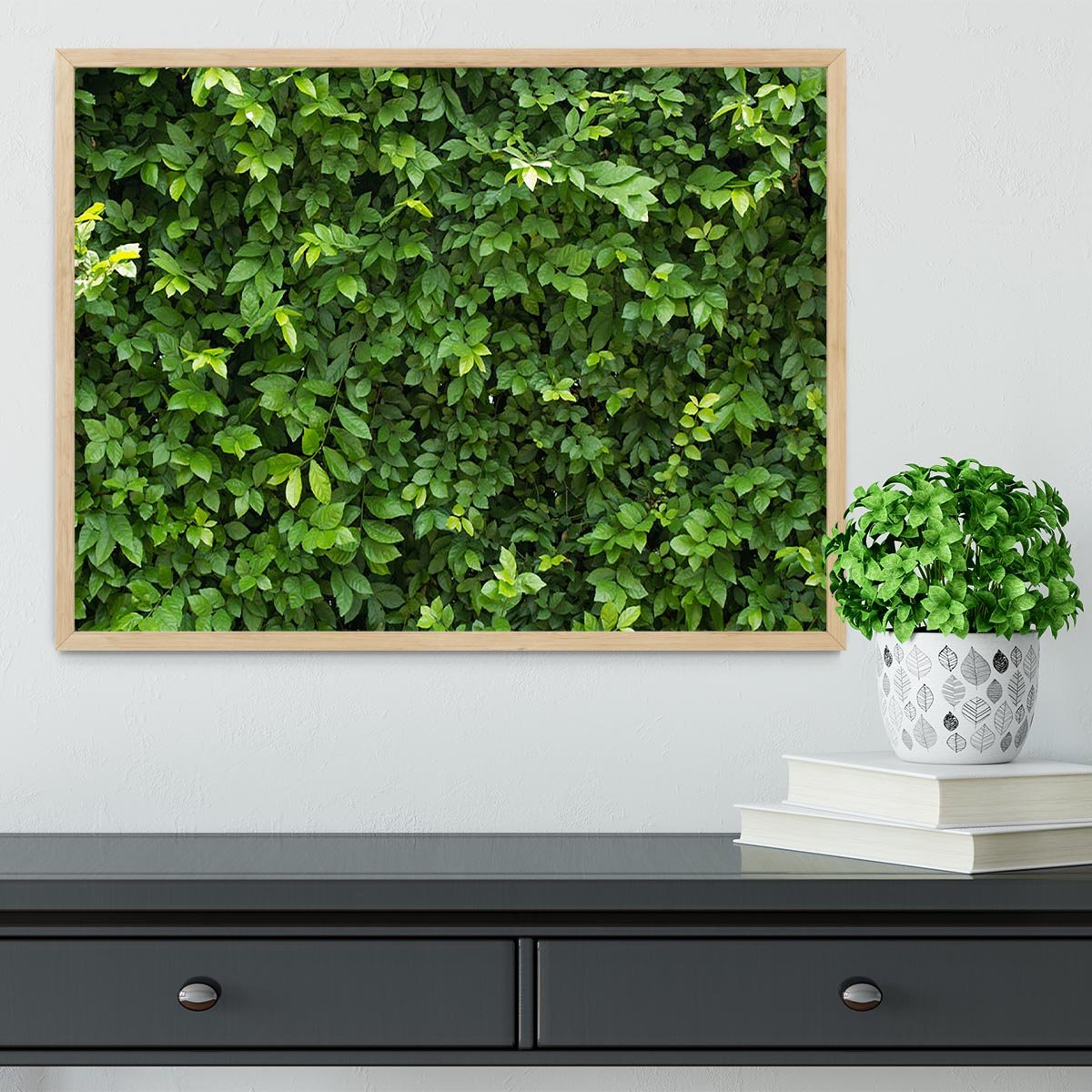 Green leaves for background Framed Print - Canvas Art Rocks - 4