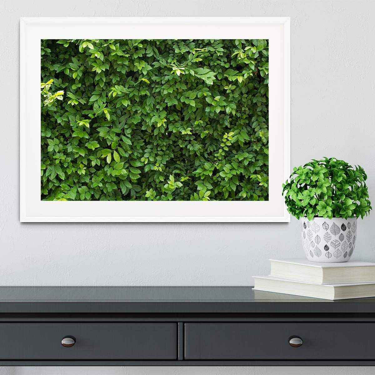 Green leaves for background Framed Print - Canvas Art Rocks - 5