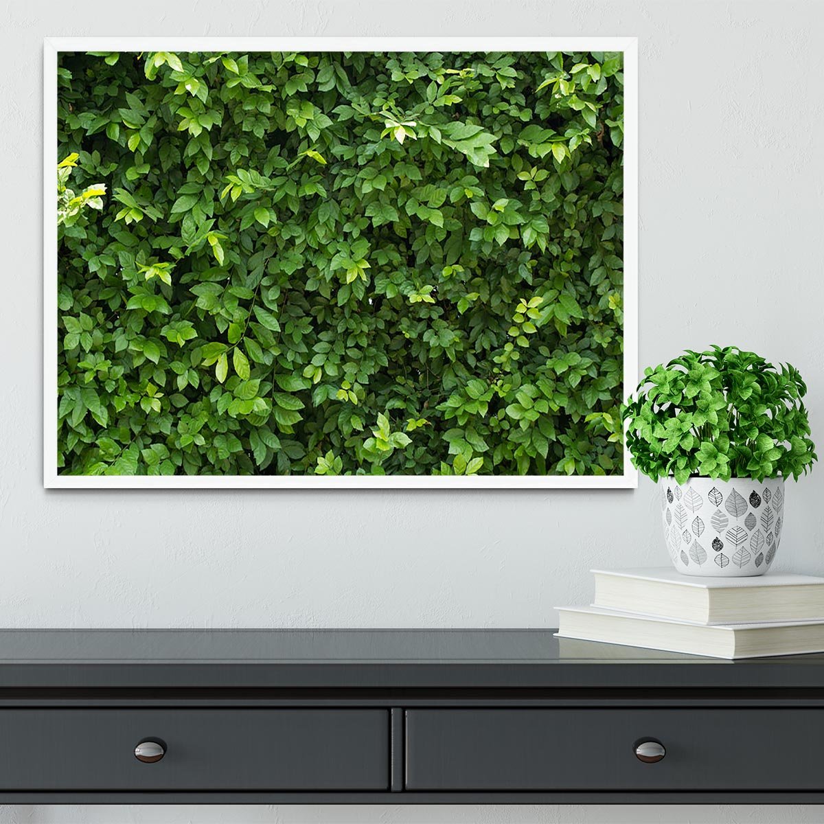 Green leaves for background Framed Print - Canvas Art Rocks -6