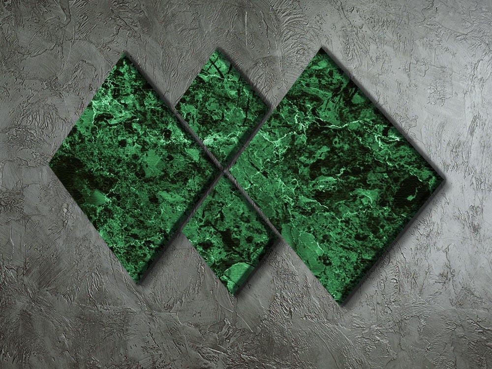 Green marble tiles seamless 4 Square Multi Panel Canvas  - Canvas Art Rocks - 2