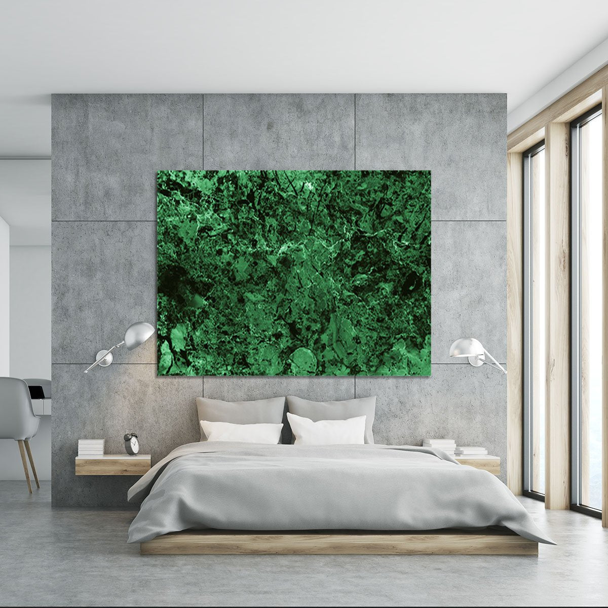 Green marble tiles seamless Canvas Print or Poster