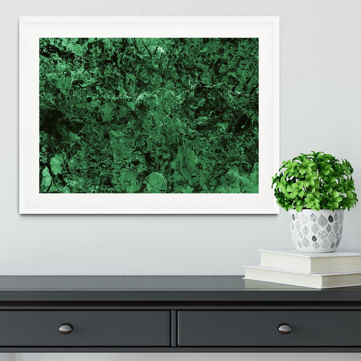 Green marble tiles seamless Framed Print - Canvas Art Rocks - 5