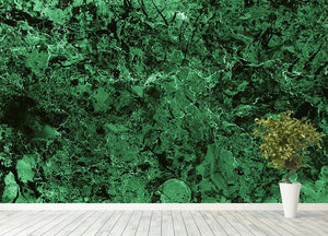 Green marble tiles seamless Wall Mural Wallpaper - Canvas Art Rocks - 4