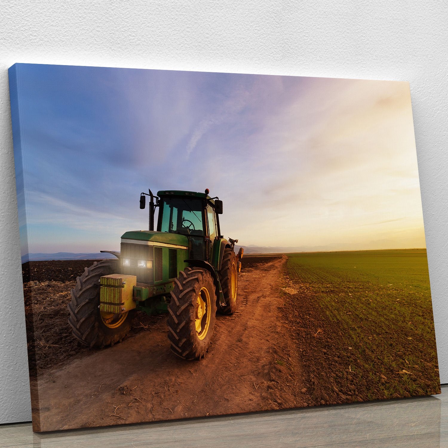 Green tractor Canvas Print or Poster