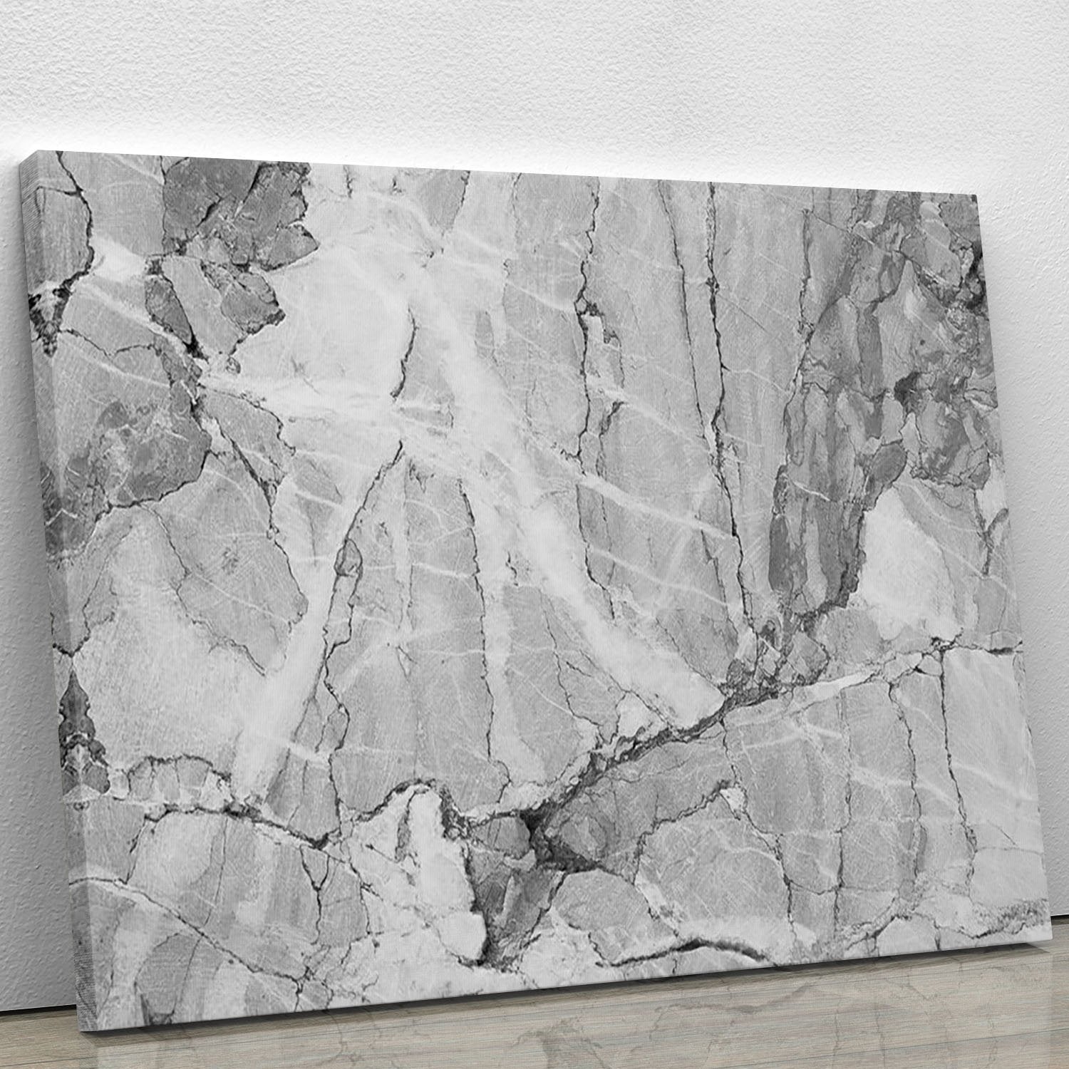 Grey Abstract Textured Marble Canvas Print or Poster