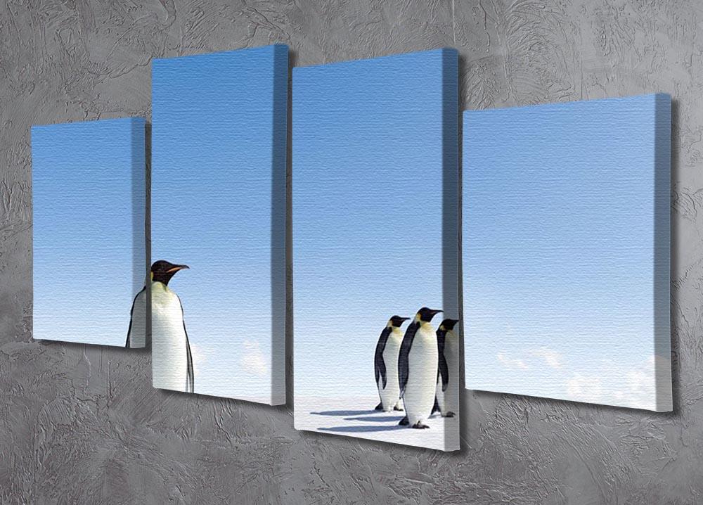 Group of Emperor Penguins in Antarctica 4 Split Panel Canvas - Canvas Art Rocks - 2