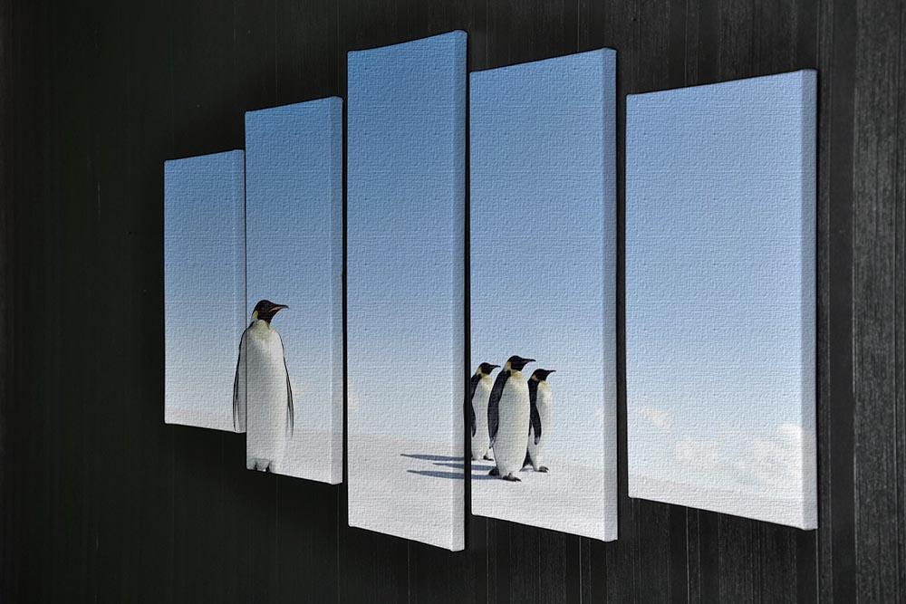 Group of Emperor Penguins in Antarctica 5 Split Panel Canvas - Canvas Art Rocks - 2