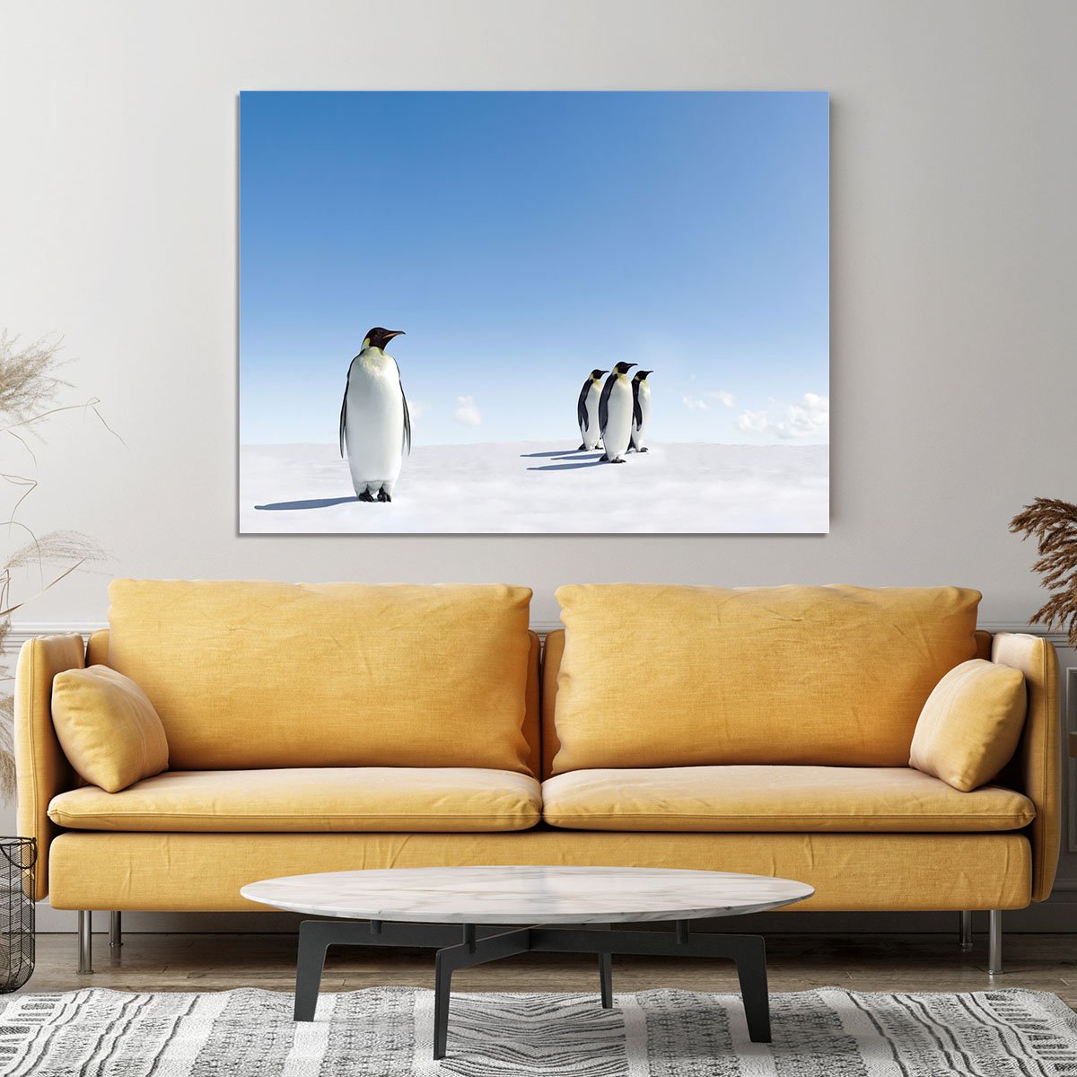 Group of Emperor Penguins in Antarctica Canvas Print or Poster