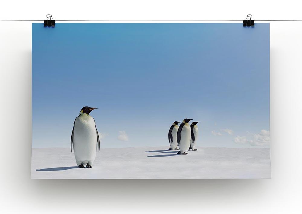 Group of Emperor Penguins in Antarctica Canvas Print or Poster - Canvas Art Rocks - 2