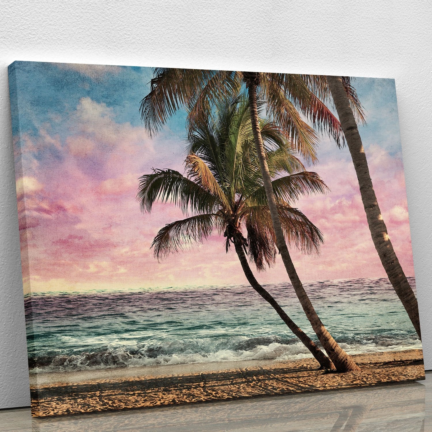 Grunge Image Of Tropical Beach Canvas Print or Poster