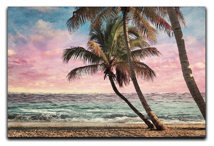 Grunge Image Of Tropical Beach Canvas Print or Poster - Canvas Art Rocks - 1