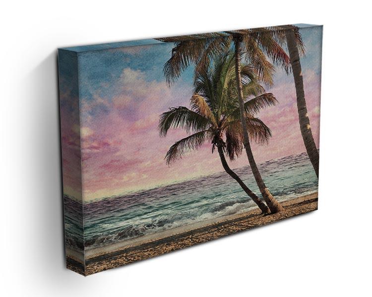 Grunge Image Of Tropical Beach Canvas Print or Poster - Canvas Art Rocks - 3