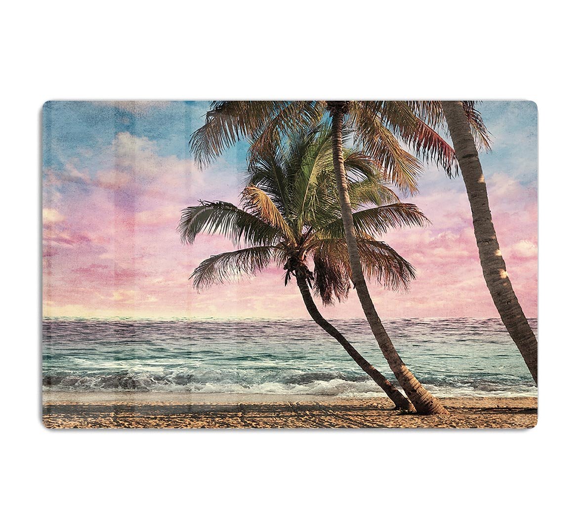 Grunge Image Of Tropical Beach HD Metal Print - Canvas Art Rocks - 1