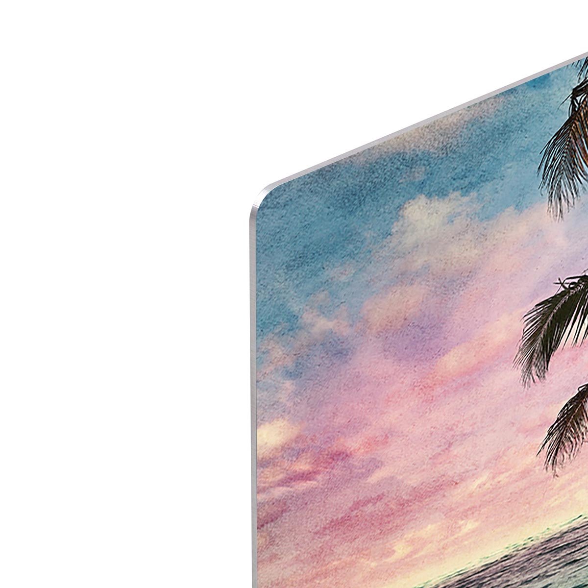 Grunge Image Of Tropical Beach HD Metal Print - Canvas Art Rocks - 4