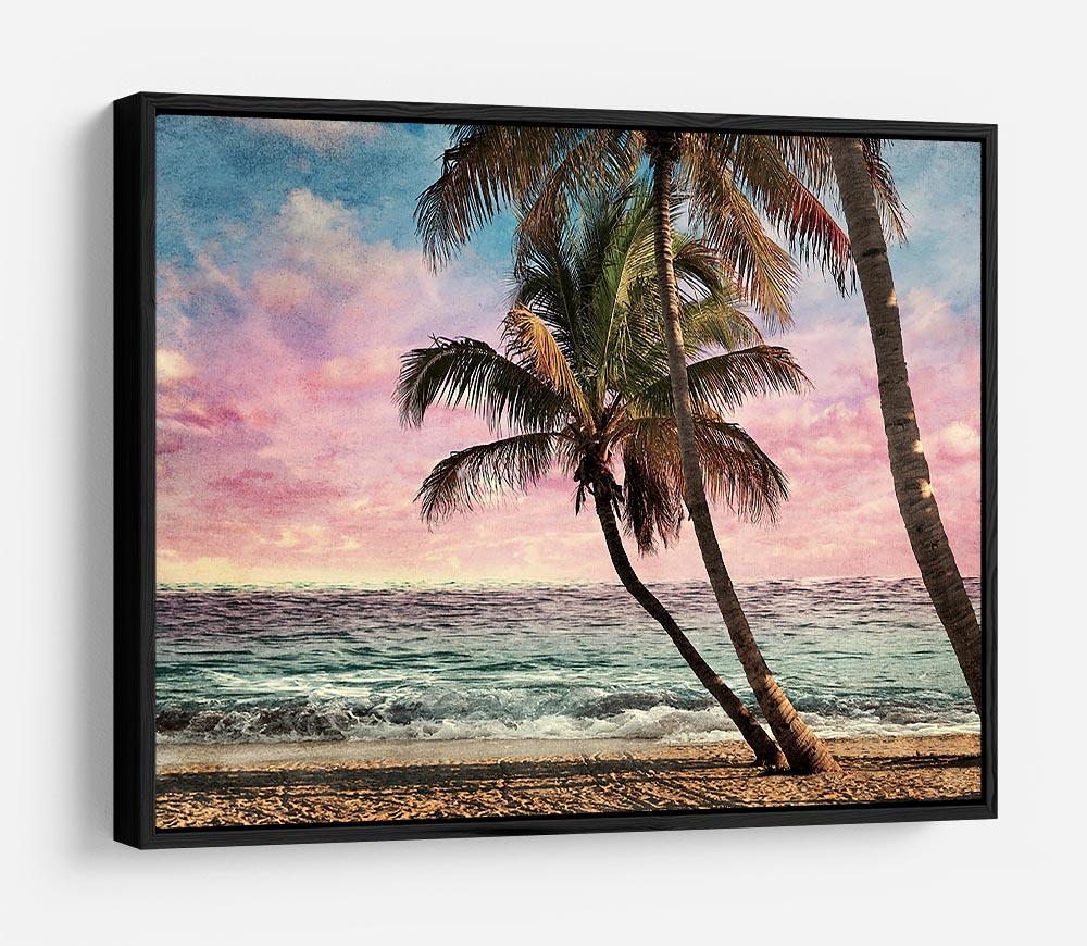 Grunge Image Of Tropical Beach HD Metal Print - Canvas Art Rocks - 6