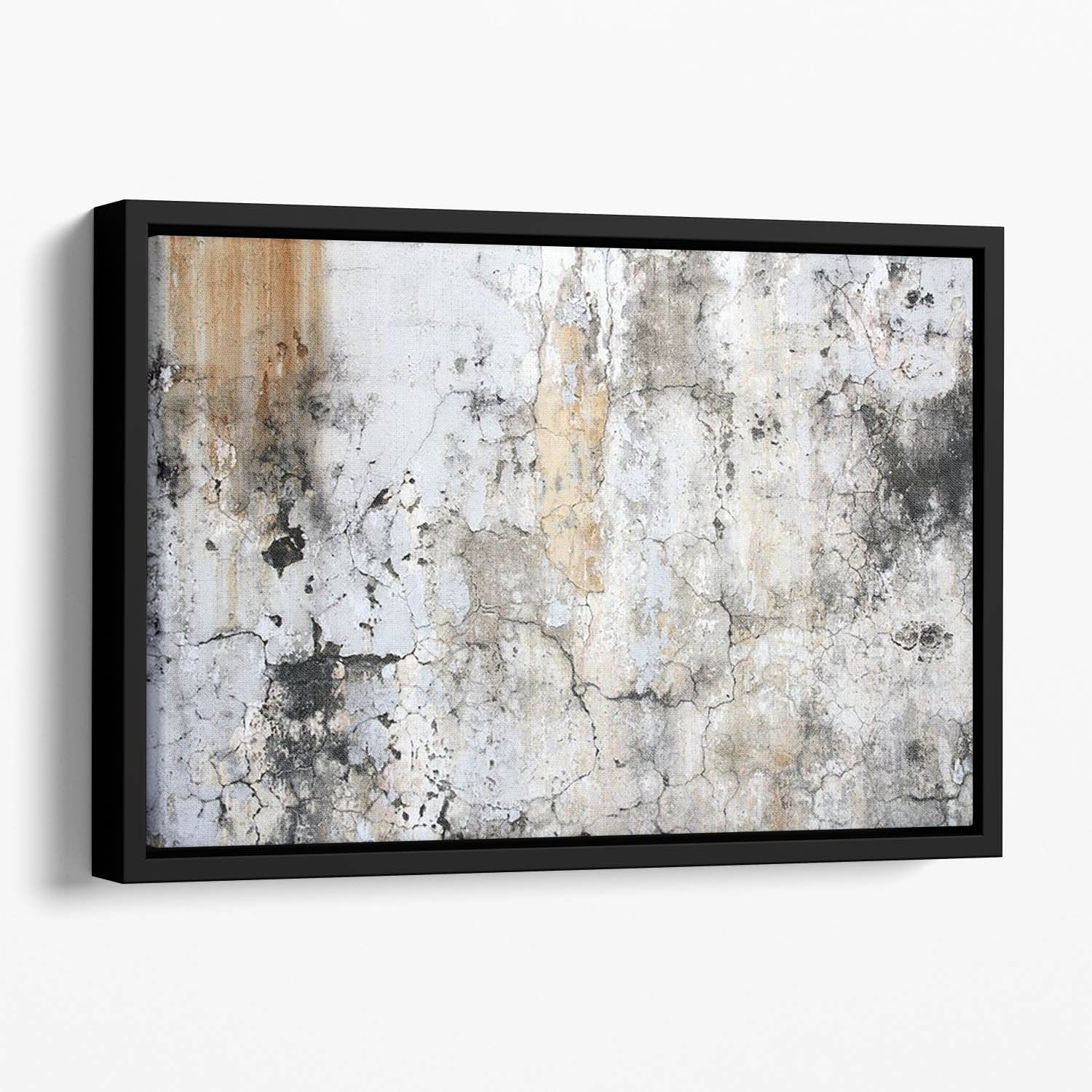 Grunge cracked wall Floating Framed Canvas