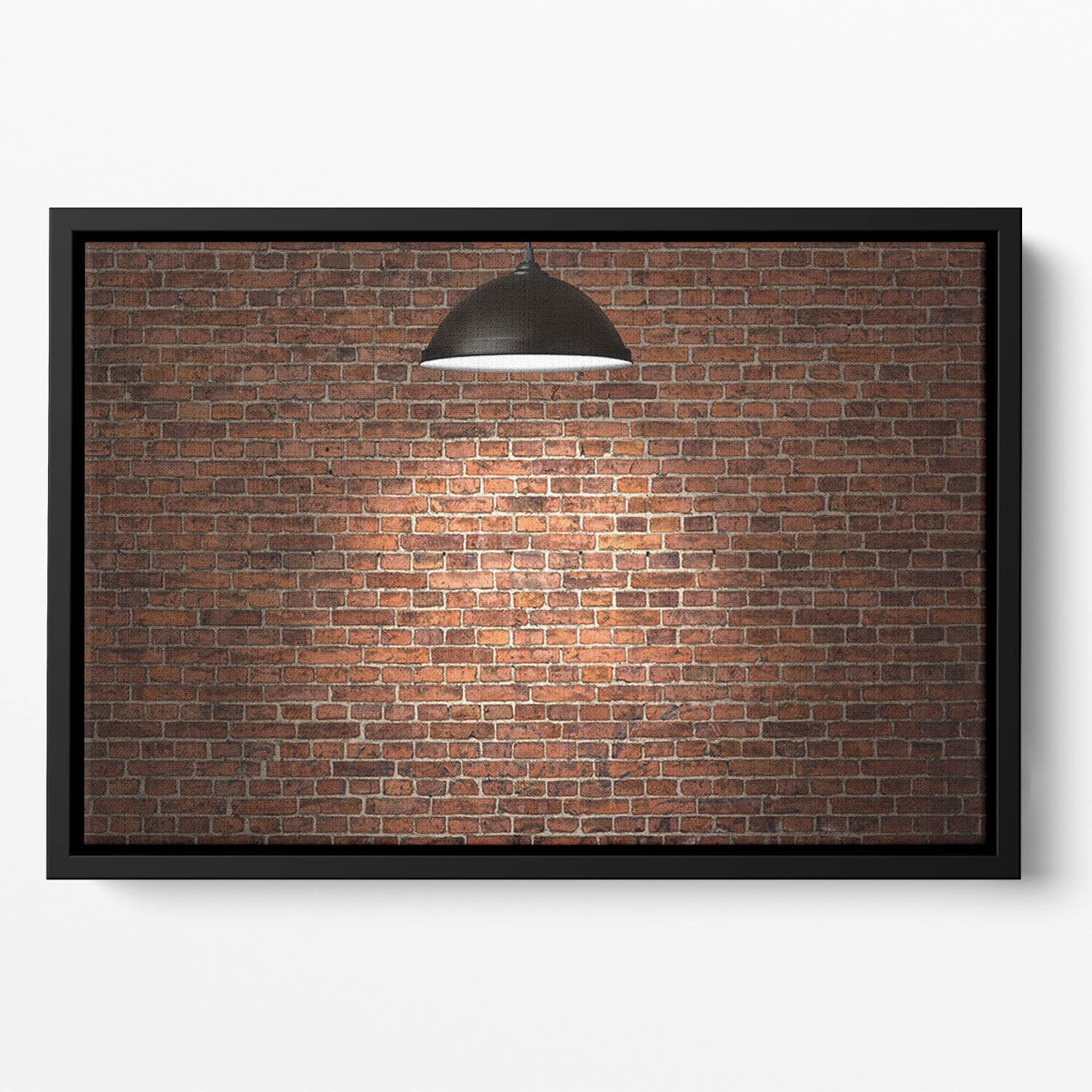 Grunge red brick Floating Framed Canvas