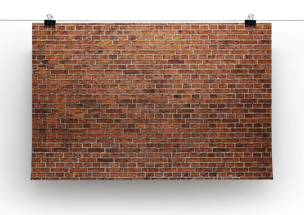 Grunge red brick wall Canvas Print or Poster - Canvas Art Rocks - 2