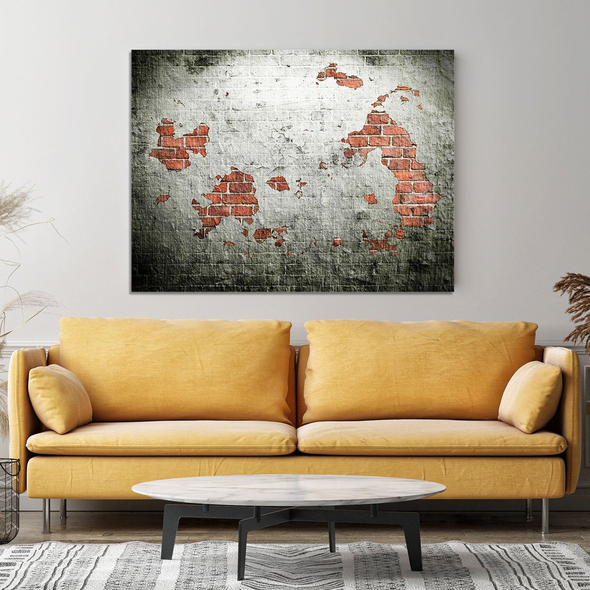 Grunge wall background Canvas Print or Poster