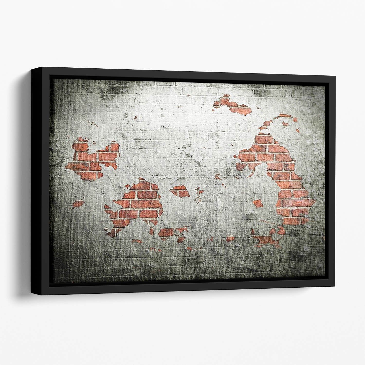 Grunge wall background Floating Framed Canvas