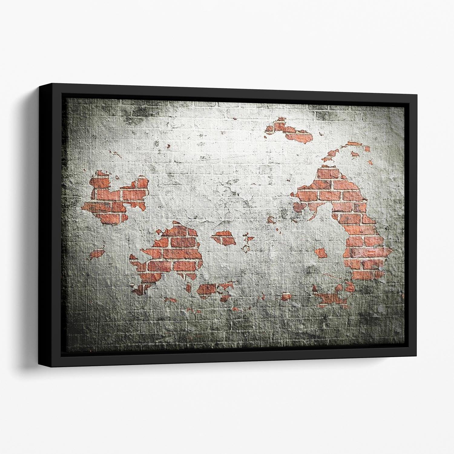 Grunge wall background Floating Framed Canvas - Canvas Art Rocks - 1