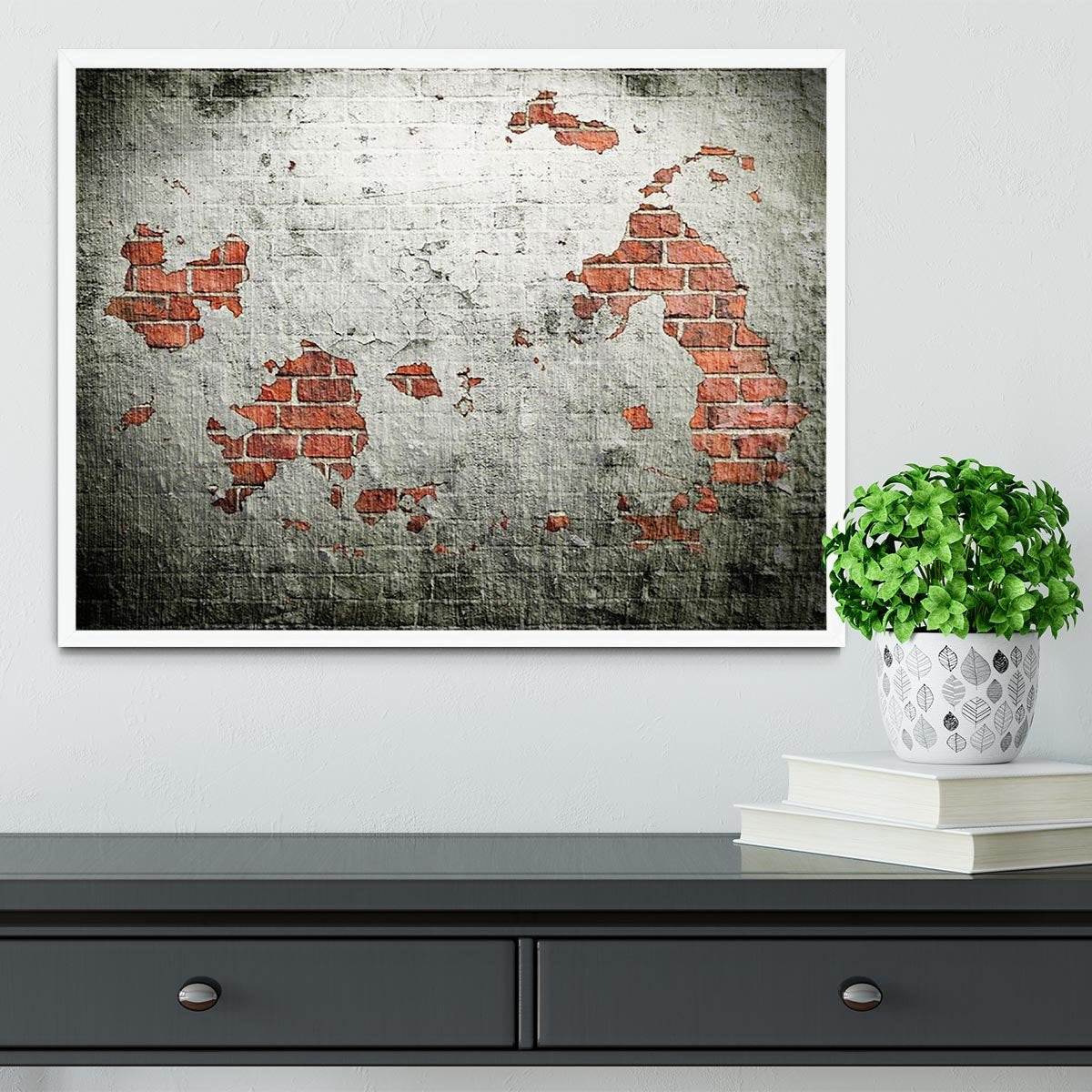 Grunge wall background Framed Print - Canvas Art Rocks -6