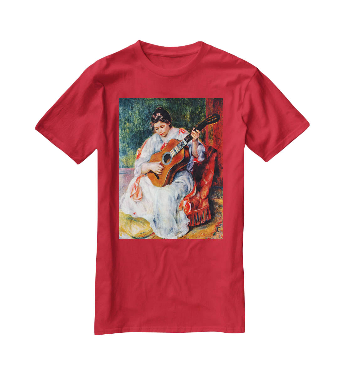 Guitarist by Renoir T-Shirt - Canvas Art Rocks - 4