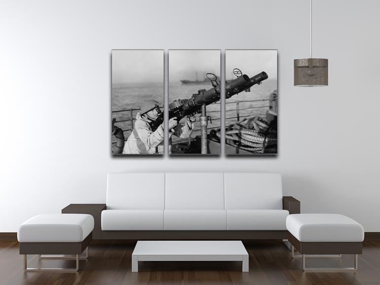Gunner on a merchant ship 3 Split Panel Canvas Print - Canvas Art Rocks - 3