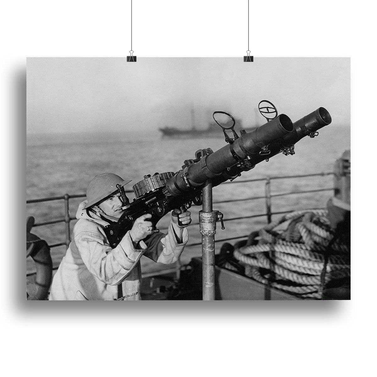 Gunner on a merchant ship Canvas Print or Poster