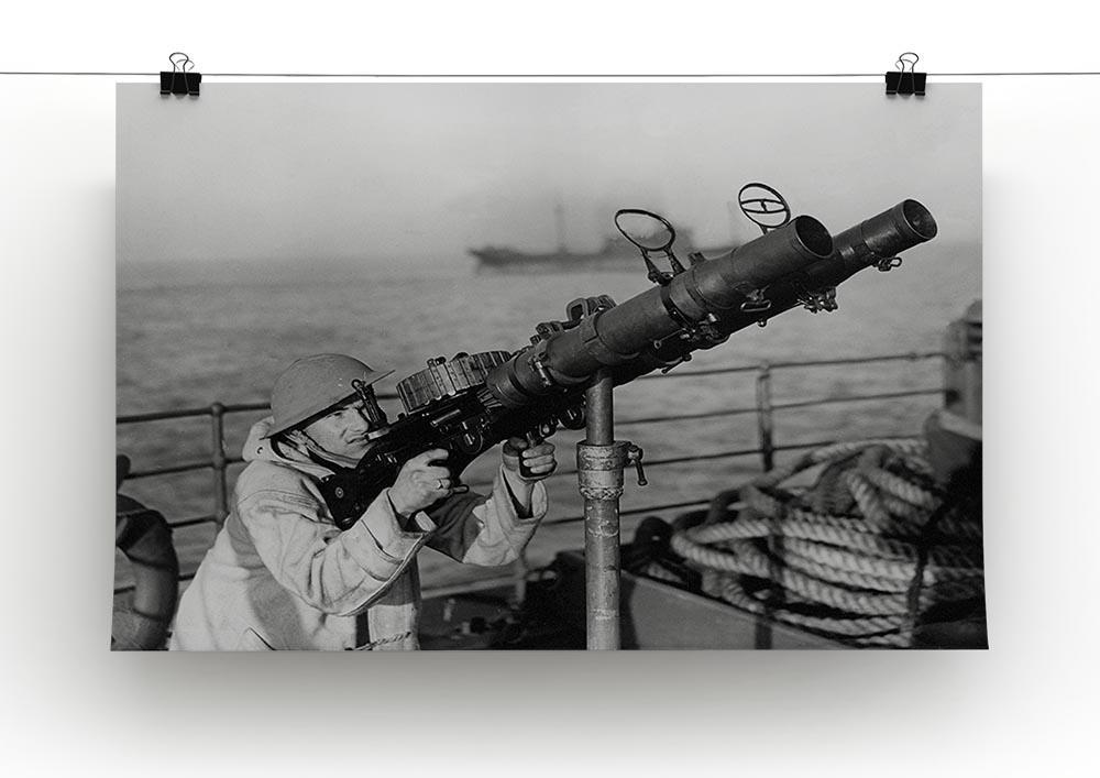 Gunner on a merchant ship Canvas Print or Poster - Canvas Art Rocks - 2
