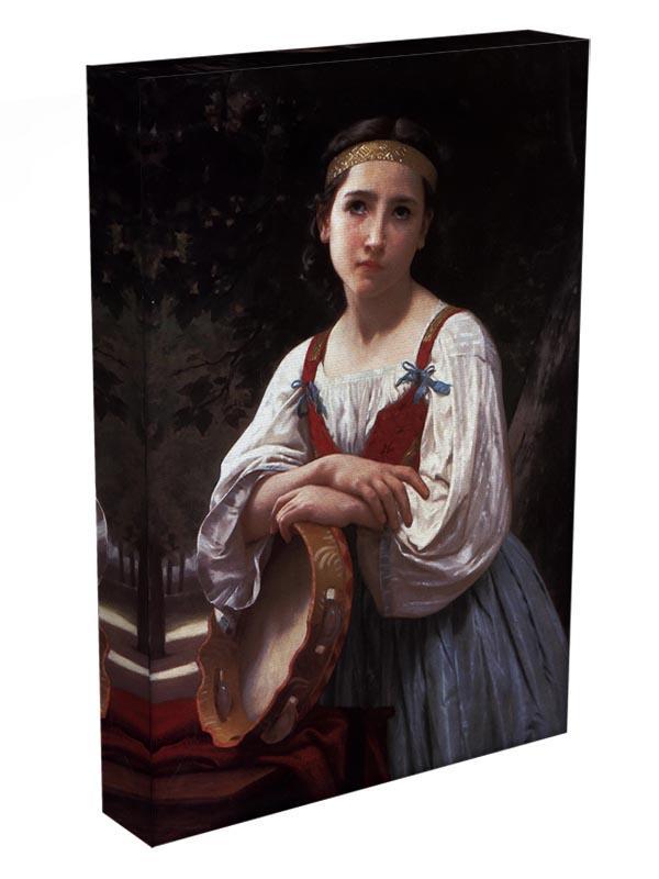 Gypsy Girl with a Basque Drum By Bouguereau Canvas Print or Poster - Canvas Art Rocks - 3
