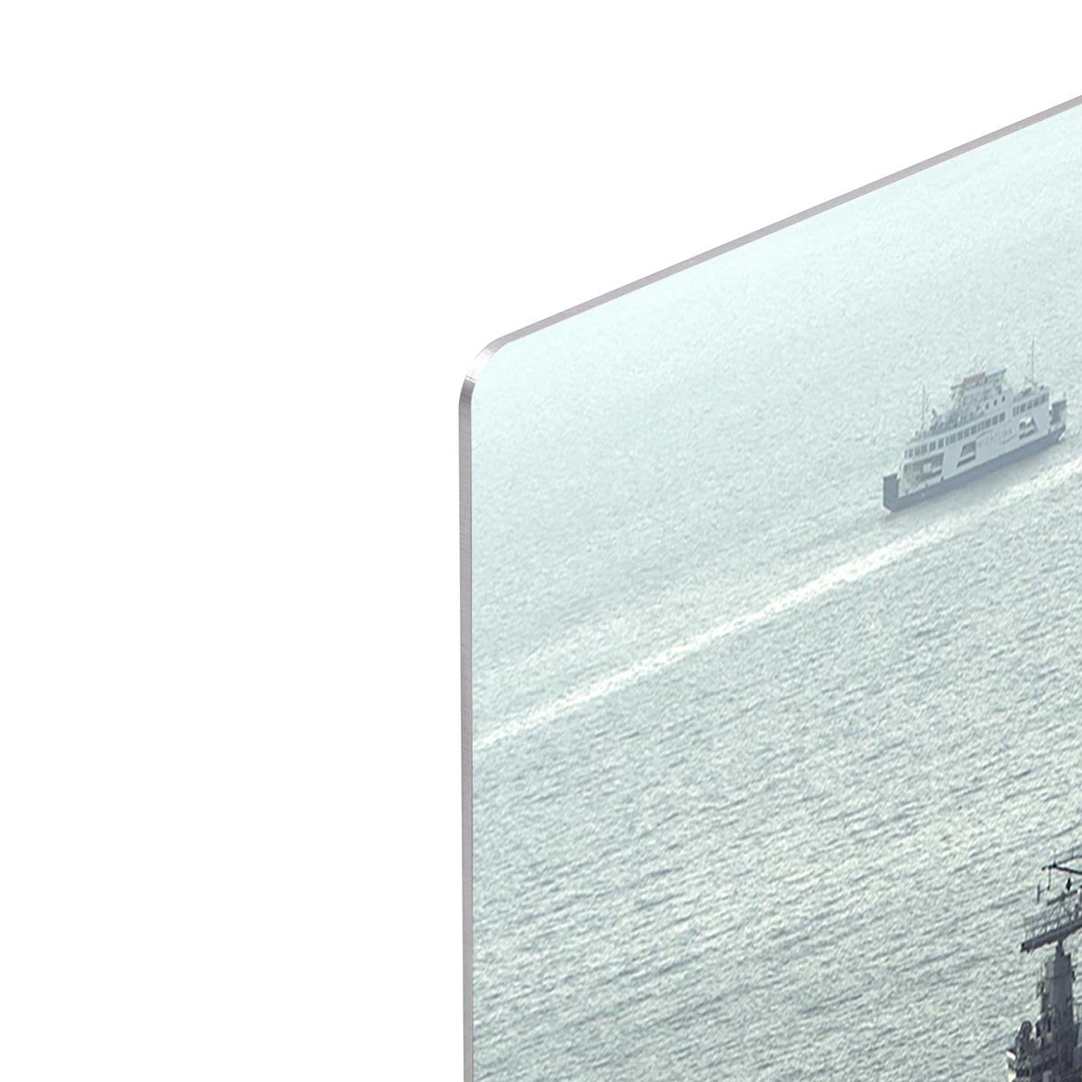 HMS Illustrious leaves Portsmouth Harbour HD Metal Print - Canvas Art Rocks - 4