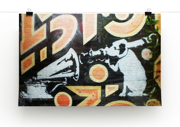 Banksy HMV Dog Print - Canvas Art Rocks - 2
