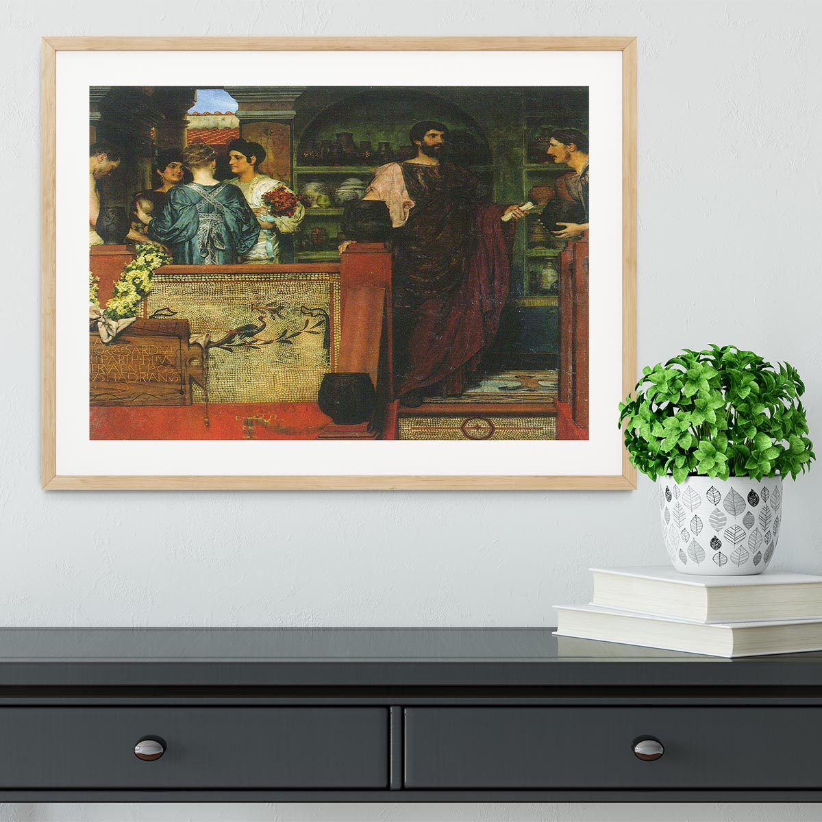 Hadrian visiting a Roman British pottery by Alma Tadema Framed Print - Canvas Art Rocks - 3