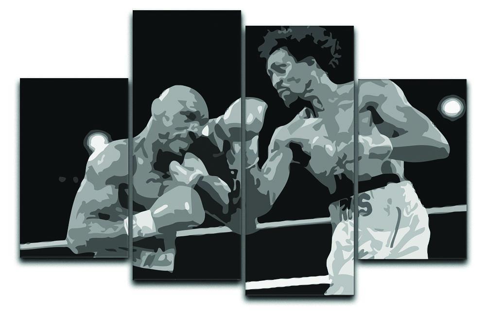 Hagler vs Hearns 4 Split Panel Canvas  - Canvas Art Rocks - 1