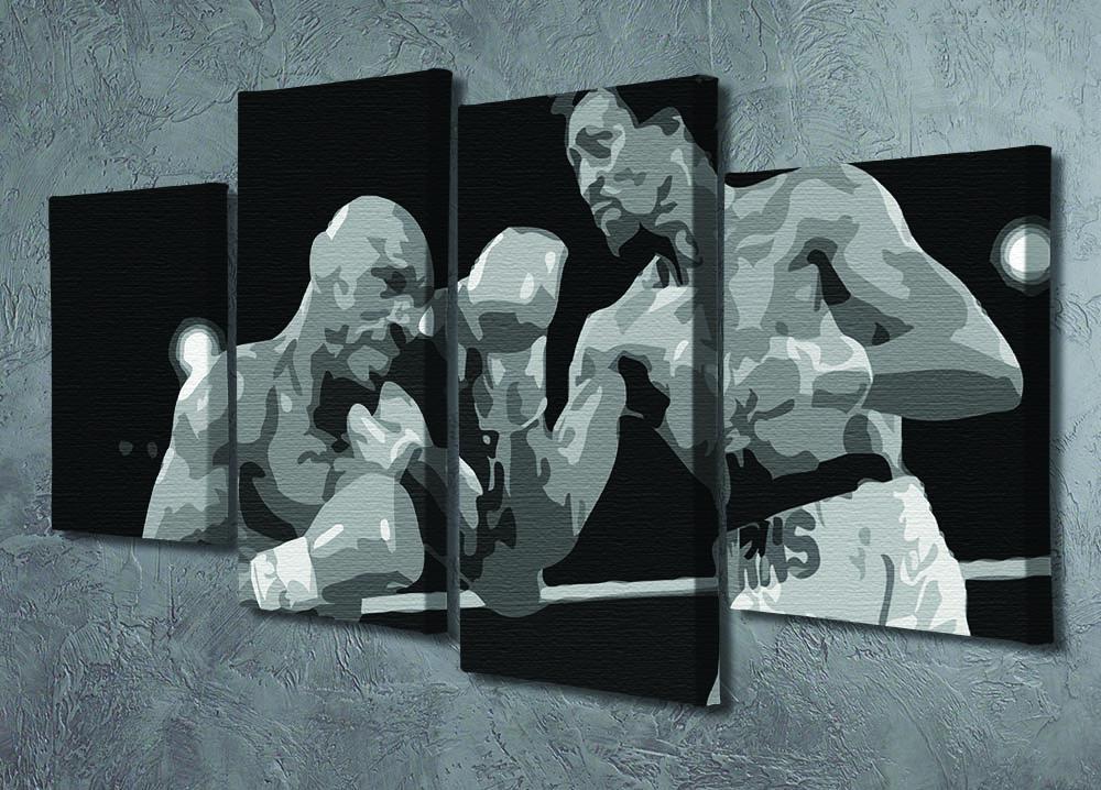 Hagler vs Hearns 4 Split Panel Canvas - Canvas Art Rocks - 2