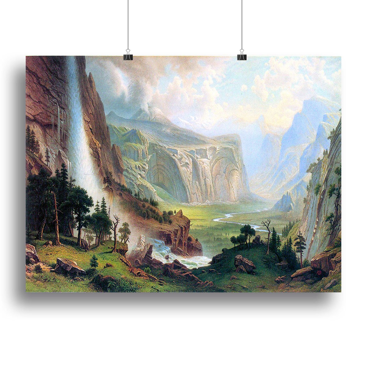 Half Dome in Yosemite by Bierstadt Canvas Print or Poster