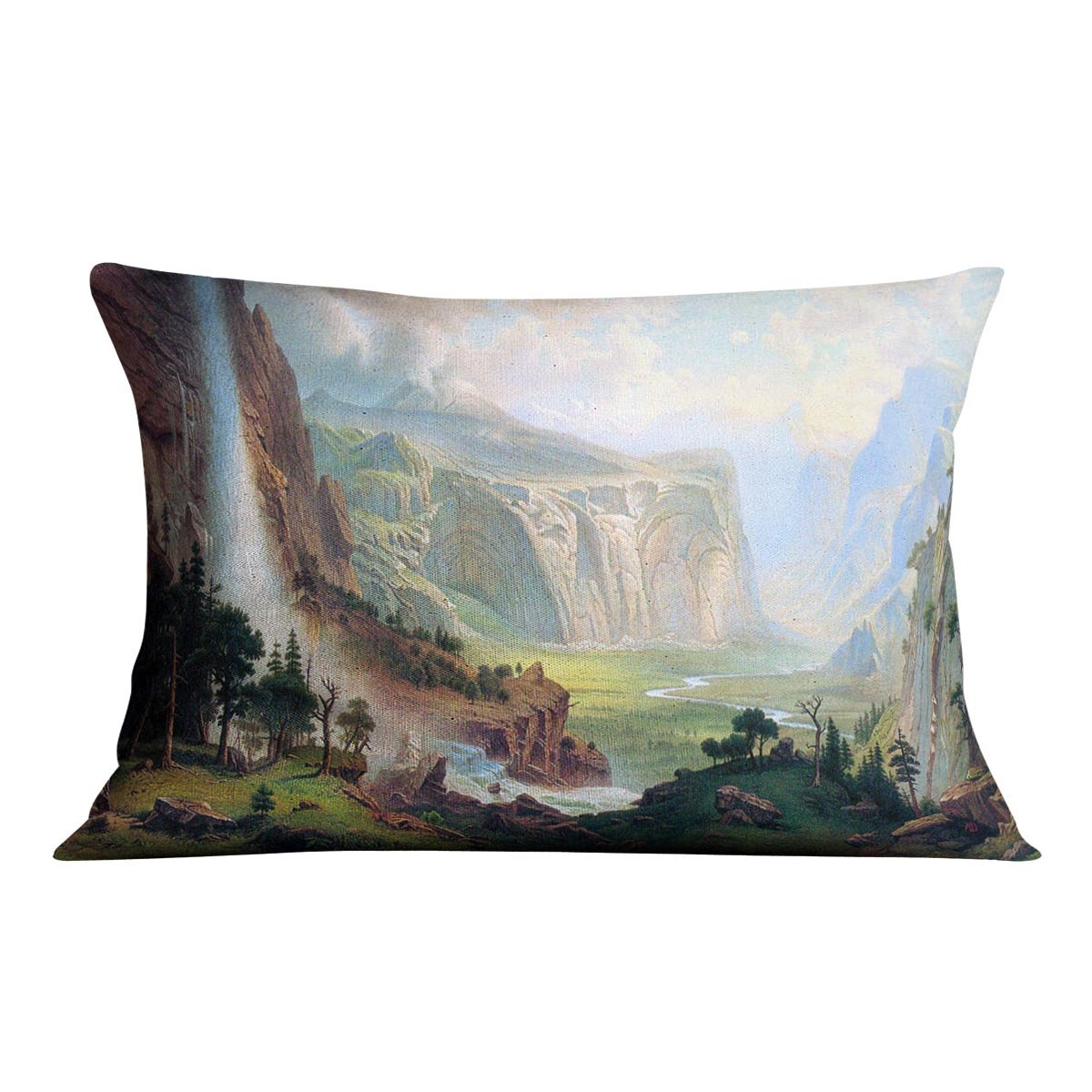 Half Dome in Yosemite by Bierstadt Cushion - Canvas Art Rocks - 4