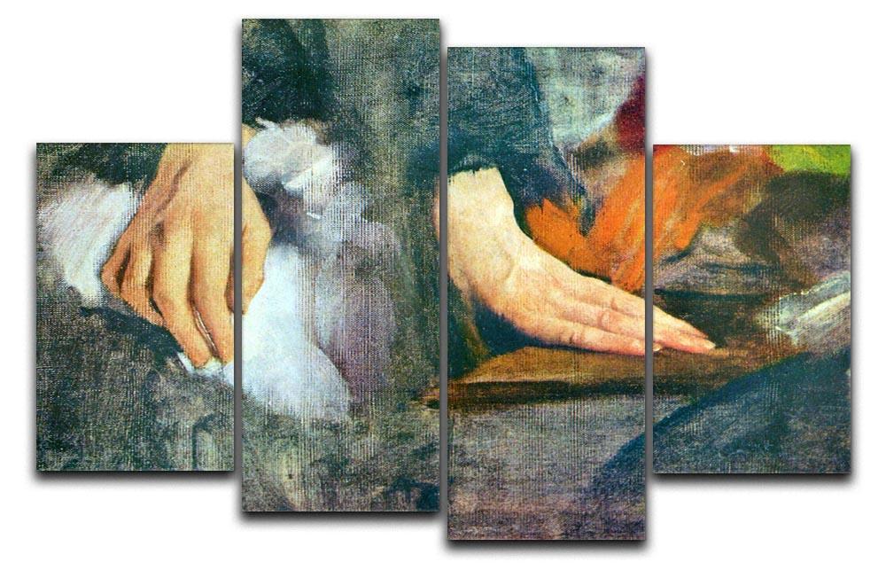Hand Study by Degas 4 Split Panel Canvas - Canvas Art Rocks - 1