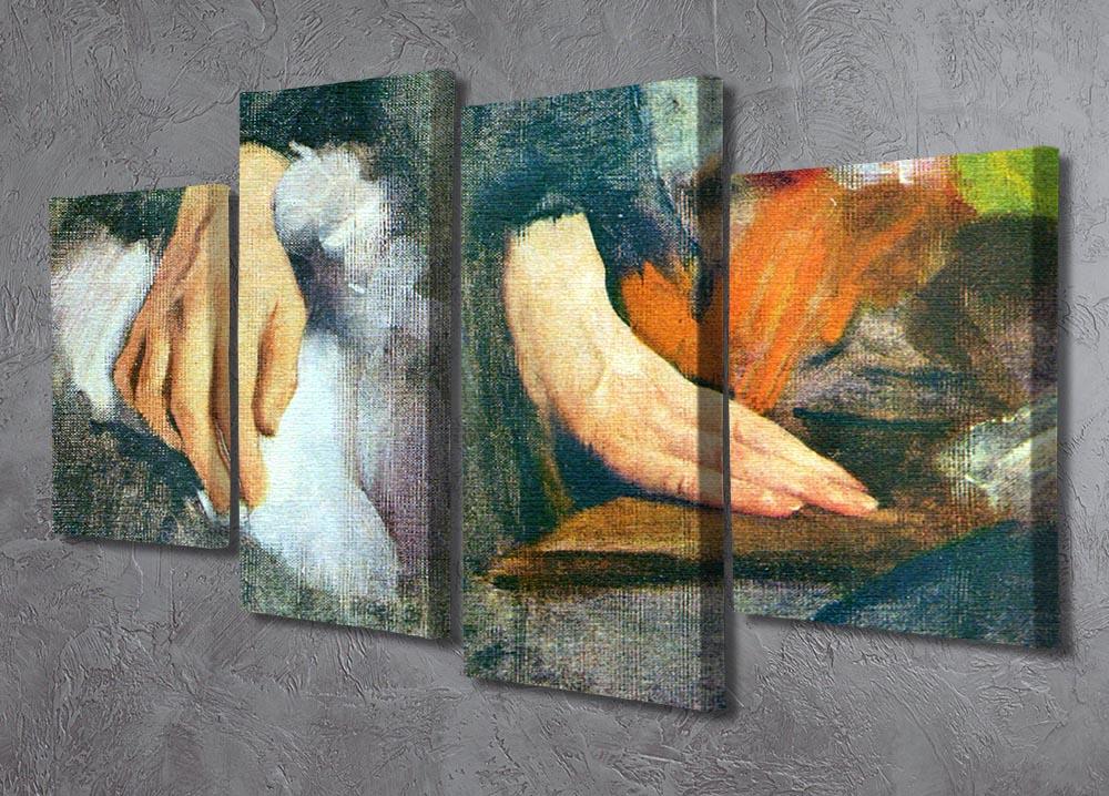 Hand Study by Degas 4 Split Panel Canvas - Canvas Art Rocks - 2