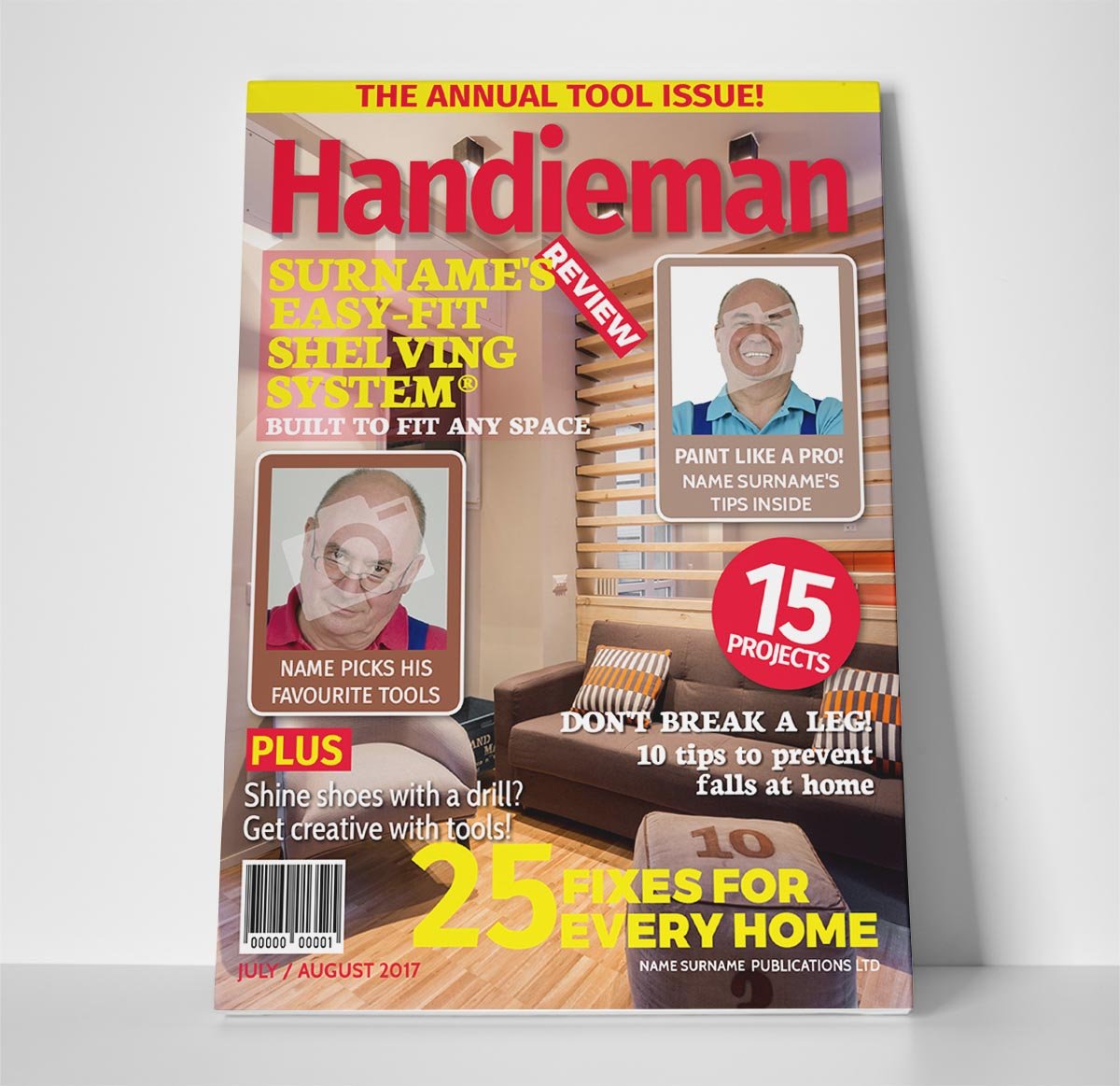 Handie Man Magazine Cover Spoof Canvas Print