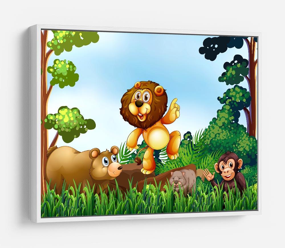 Happy animals living in the jungle HD Metal Print - Canvas Art Rocks - 7