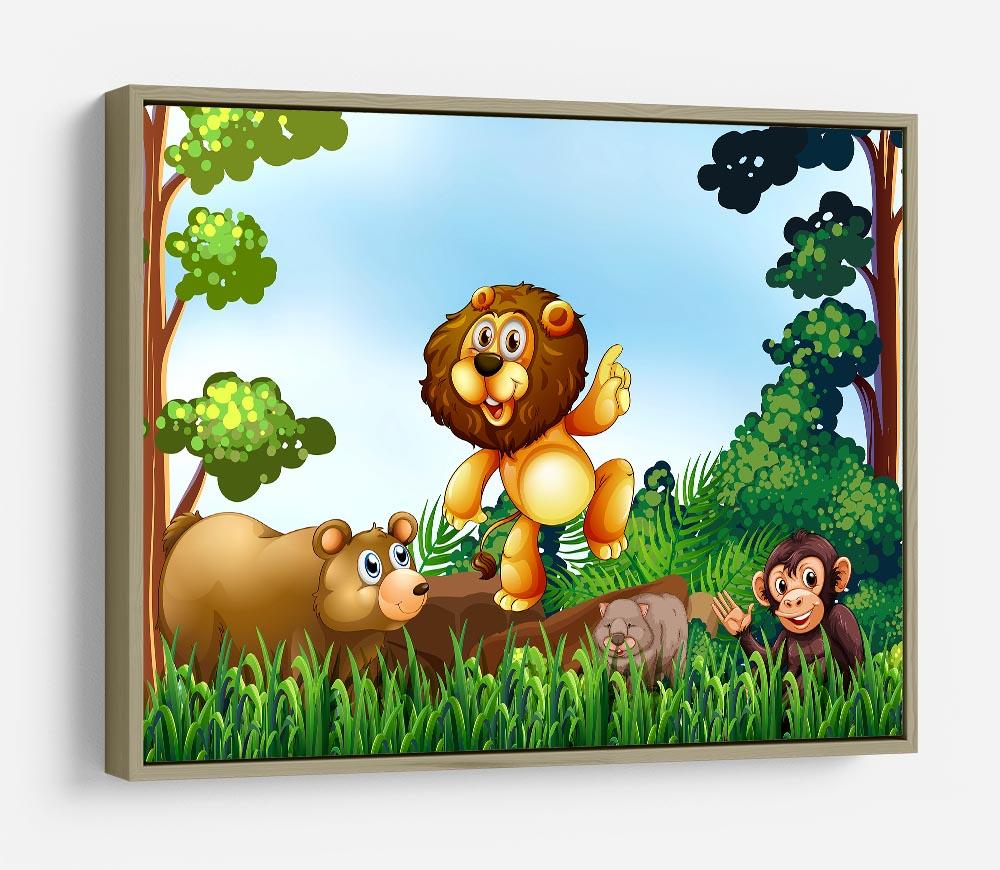 Happy animals living in the jungle HD Metal Print - Canvas Art Rocks - 8