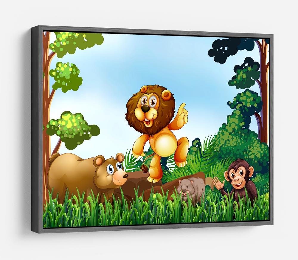 Happy animals living in the jungle HD Metal Print - Canvas Art Rocks - 9