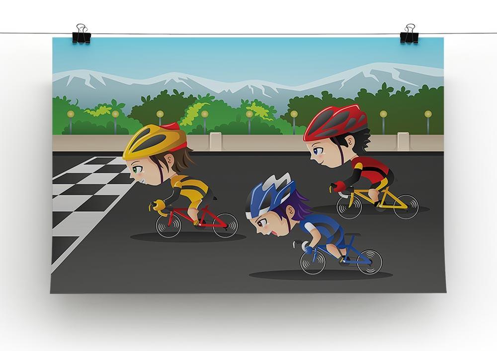 Happy kids in a race Canvas Print or Poster - Canvas Art Rocks - 2