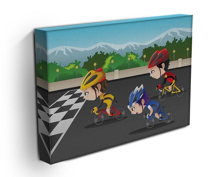 Happy kids in a race Canvas Print or Poster - Canvas Art Rocks - 3