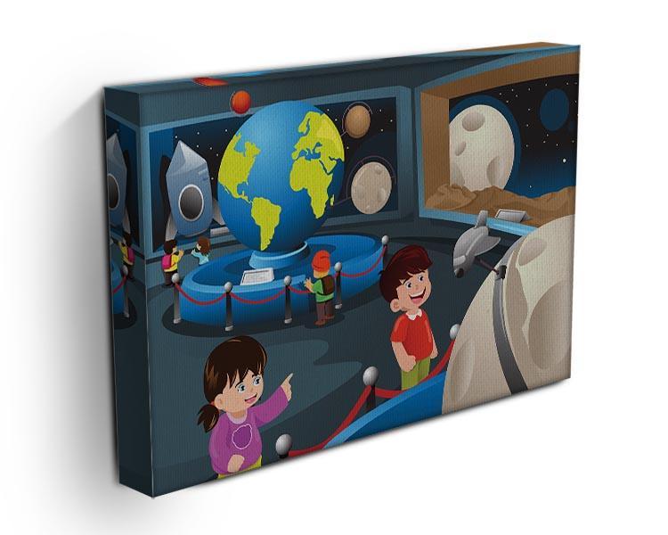 Happy kids on field trip to a planetarium Canvas Print or Poster - Canvas Art Rocks - 3