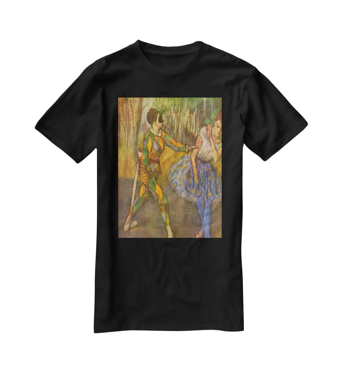 Harlequin and Columbine by Degas T-Shirt - Canvas Art Rocks - 1