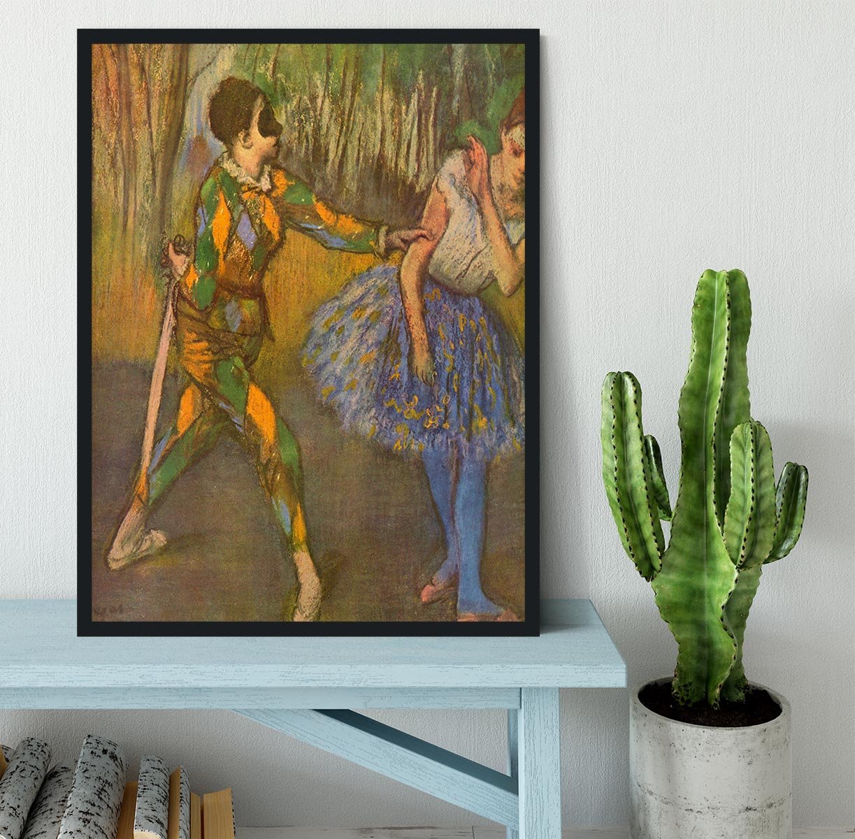 Harlequin and Columbine by Degas Framed Print - Canvas Art Rocks - 2